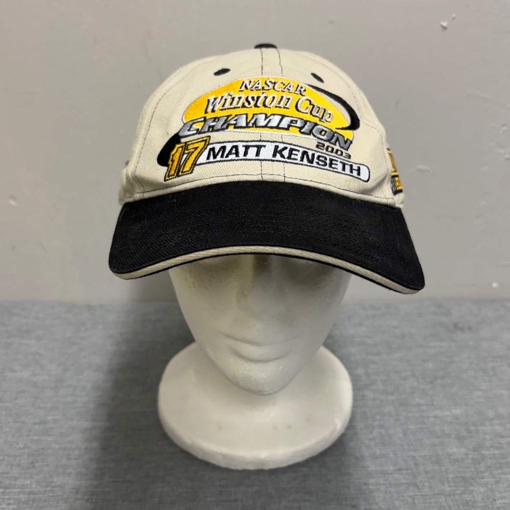 Team Caliber NASCAR Hat Mens OSFM Tan Matt Kenseth 2003 Winston Cup Champion Y2K